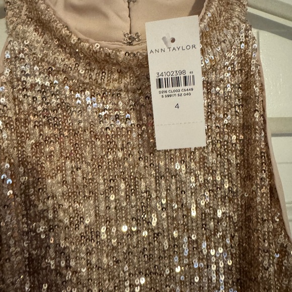Ann Taylor Gold Sequin Dress - Picture 3 of 5